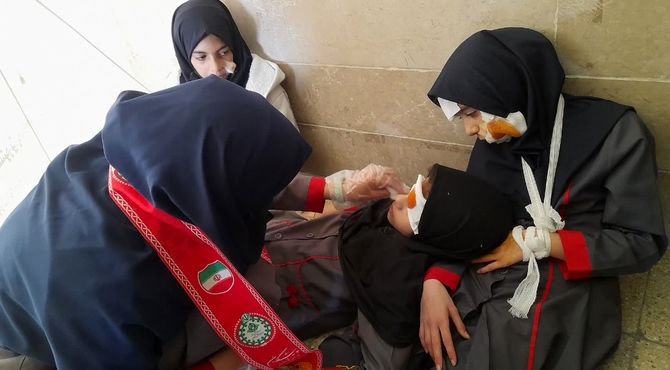 برگزاری مانور زلزله در دبستان سردار سلیمانی تفت