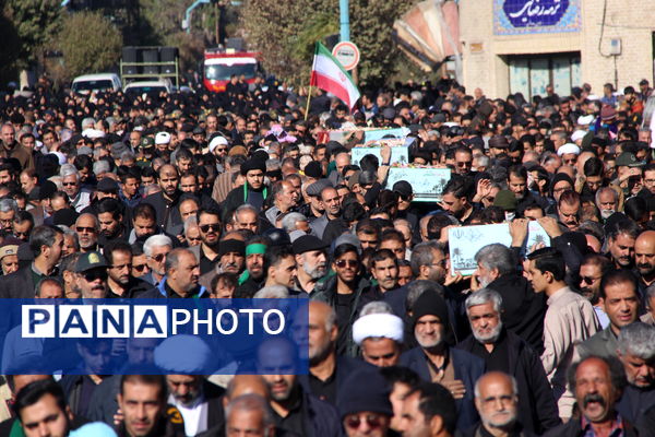 مراسم وداع با ۷ پیکر شهید گمنام هشت سال دفاع مقدس