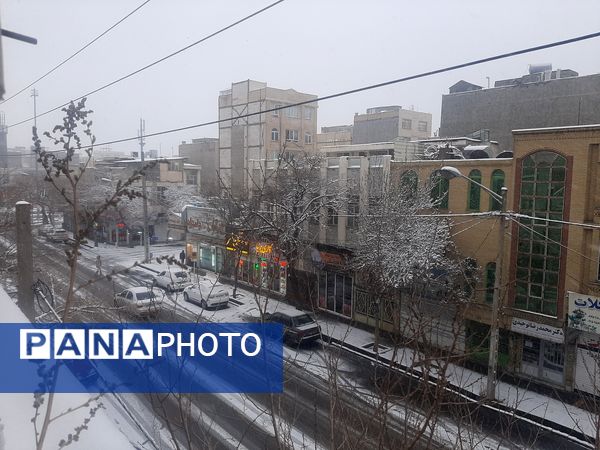 بارش برف شدید و سفید پوش شدن شهر زیبای مشهد 