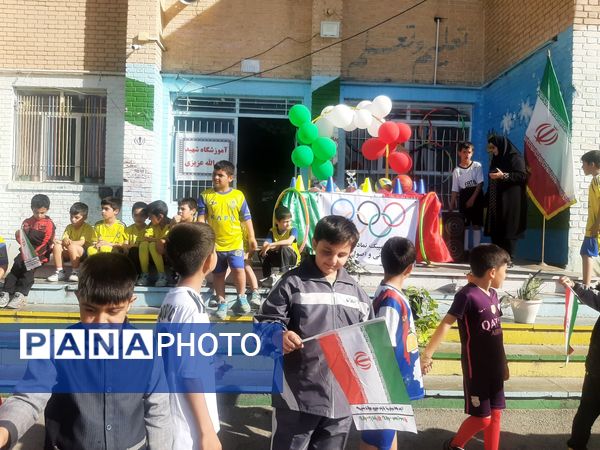 شور و نشاط دانشآموزان در المپیاد ورزشی مدرسه شهید عزیزی اسدآباد