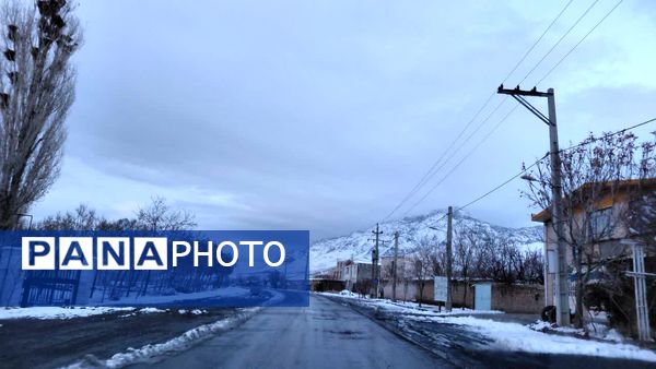 بارش اولین برف پاییزی در روستای نورآباد شازند