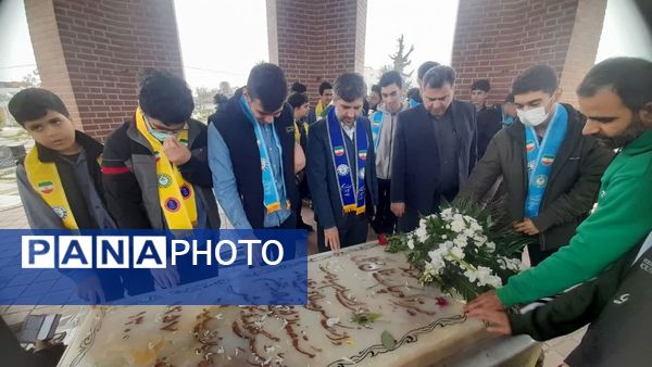 حضور پیشتازان گیلان در آرامگاه اسطوره مقاومت