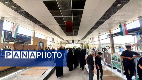 حزن عاشورایی در گلزار شهدای سیدمحمد کازرون