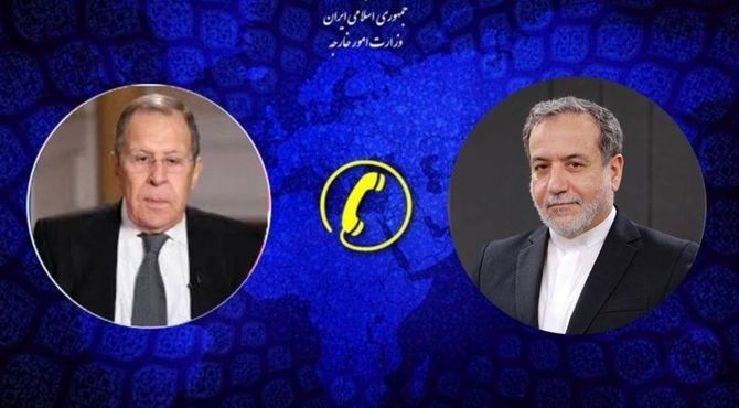 گفت‌وگوی تلفنی وزرای امور خارجه ایران و روسیه