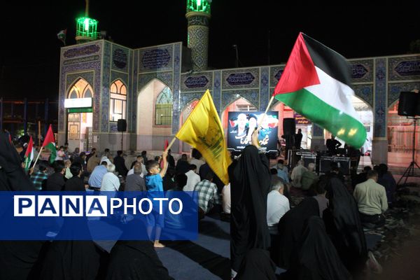 اجتماع بزرگ مردم ولایت‌مدار نیشابور در محکومیت ترور شهید قدس اسماعیل هنیه 