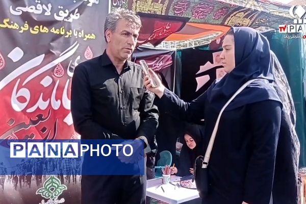 مشارکت دانش‌آموزان و فرهنگیان در اجرای برنامه‌های فرهنگی مسیر پیاده‌روی جاماندگان اربعین