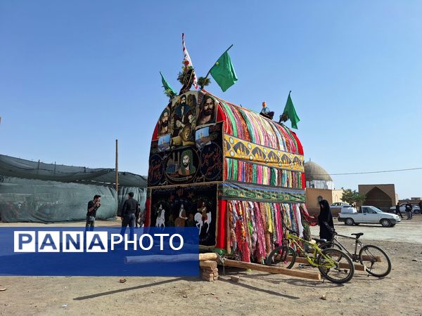 شکوه نخل‌گردانی در گناباد؛ تصویری از عشق و ارادت در محرم