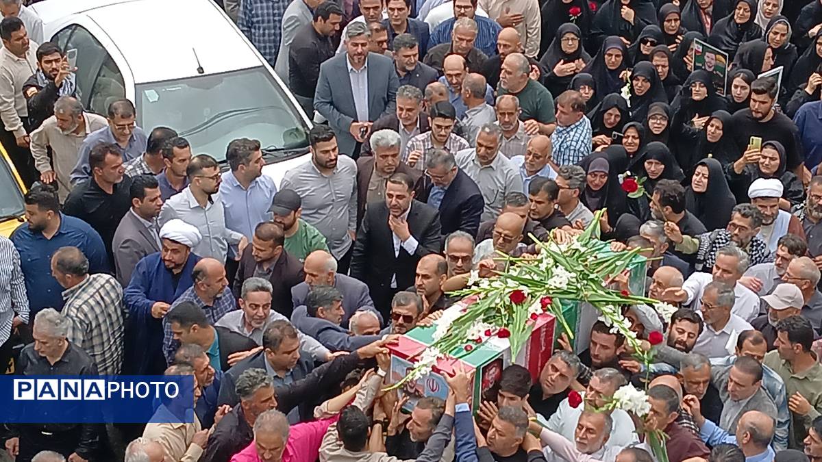 مردم محمودآباد به استقبال شهید سرافراز سعید محمودی رفتند