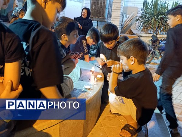 مراسم شام غریبان شهدای دشت کربلا در مسجد صاحب الزمان آشخانه 