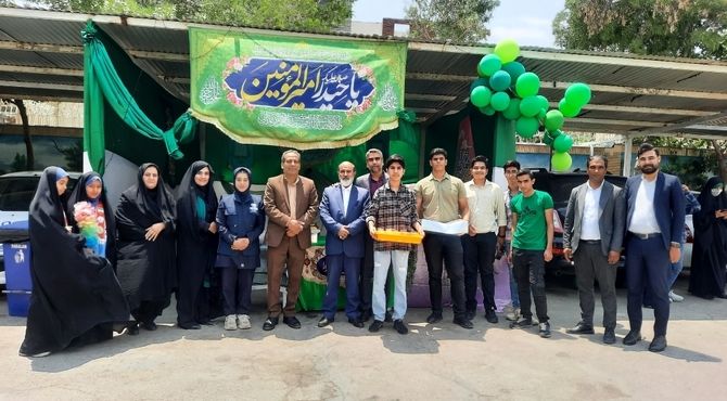 برپایی موکب غدیر در اداره آموزش‌وپرورش ناحیه ۷ مشهد