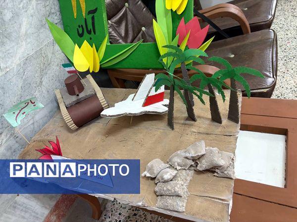 فضاسازی نمادین هنرستان تلاش با مشارکت دانش‌آموزان در آستانه ۱۳ آبان