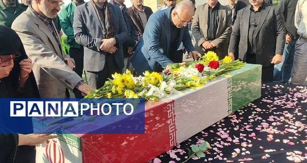 تشییع پیکر مطهر شهید گمنام میهن در مدارس لنگرود 