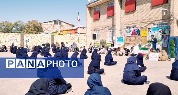 آیین افتتاحیه طرح بازگشایی مدارس و زنگ ایثار و مقاومت در شهرستان صالح آباد