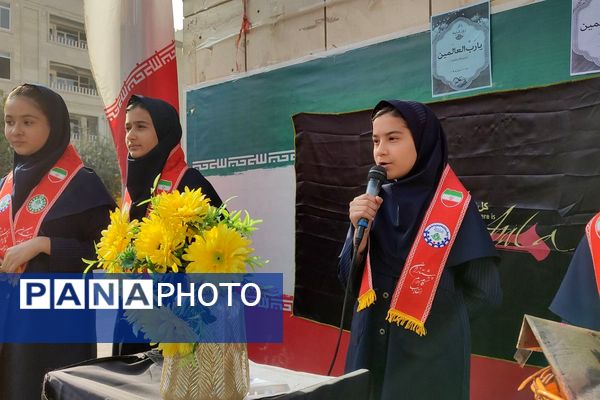 شور وشوق دانش‌آموزان در برنامه صبحگاهی مدرسه مریم بهارستان دو