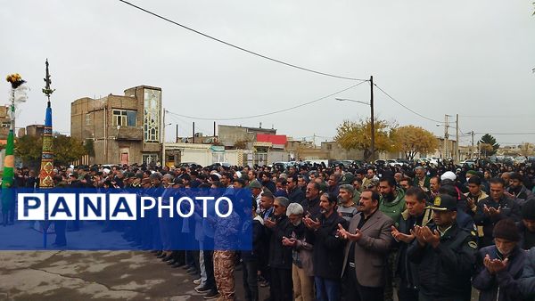 تدفین شهید گمنام در پارک مهر نیشابور 