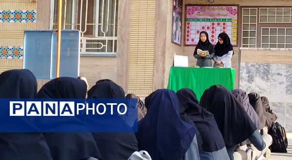 برگزاری مراسم عزاداری شهادت شهید سید حسن نصرالله در دبیرستان حضرت معصومه (س) شهرستان خلیل‌آباد