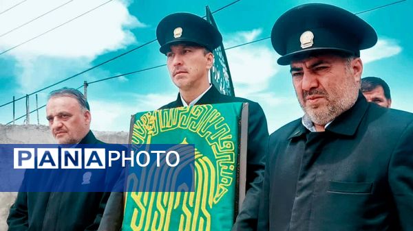 ورود پرچم متبرک حرم رضوی به شهرستان مارگون