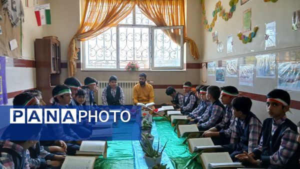 برپایی مراسم انس با قرآن کریم و مسابقات ورزشی در مدرسه شهید بختیاری شازند
