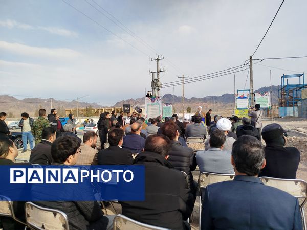 آیین افتتاحیه برق و گودبرداری نهضت ملی مسکن سایت دانشگاه بلوار پیام نور شهرستان کاشمر 