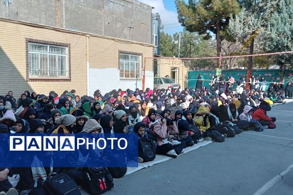 مراسم وداع با شهید گمنام در دبیرستان دانشور یک نیشابور