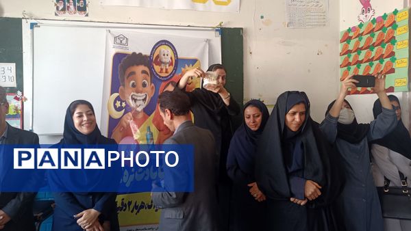 پویش مسواک خشک در مدرسه ضحی ۱ شهرستان شیروان