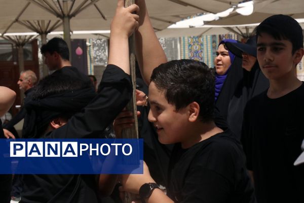 آسمان حرم مطهر رضوی غرق در نوای علمدار نیامد