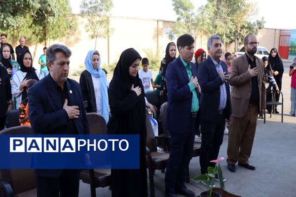 آیین افتتاح کلاس ورزش مدرسه ۲۲ بهمن روستای مندکان شهرستان پاکدشت  