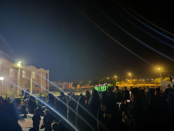  مراسم تشییع نمادین حضرت زهرا (س) با حضور گسترده مردم بوموسی