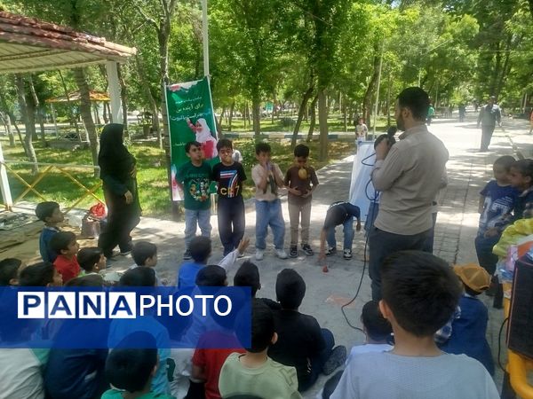 اردوی دانش‌آموزان مدرسه پسرانه مبین در پارک جنگلی شیروان