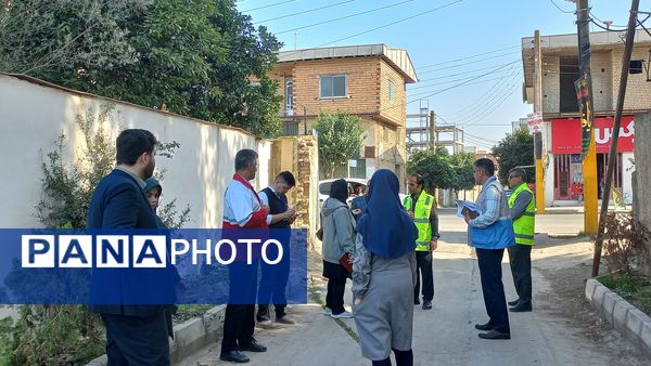 جلسه هماهنگی مانور زلزله در مدرسه مقصودلو سرخنکلا 