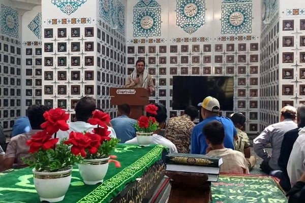 حضور ۲۰۰ نفر از بسیجیان نورآباد در یادمان شهدای عملیات مرصاد