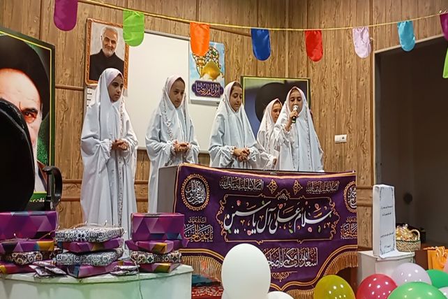 جشن روز دختر و حضور خادمان حرم امام رضا (ع) در فاروج