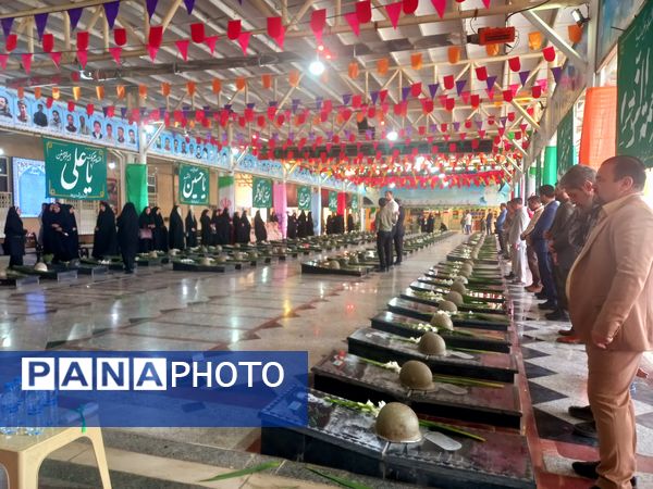 آیین غبارروبی و عطر افشانی گلزار شهدا شهرستان ملارد در هفته دفاع مقدس