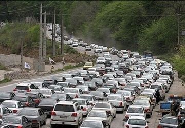 ترافیک سنگین در محورهای چالوس و آزادراه تهران-شمال