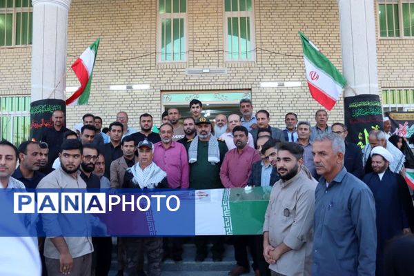  مراسم تشییع پیکر مطهر شهید گمنام در شهرستان بستک