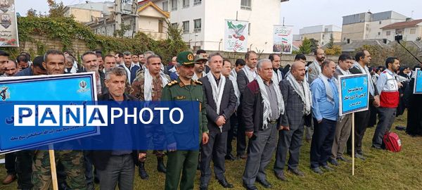 رزمایش اقتدار بسیجیان در شهرستان صومعه‌سرا