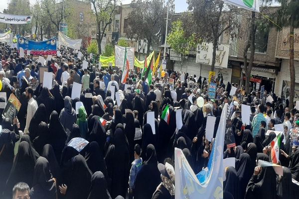 دفاع از مردم مظلوم فلسطین در راهپیمایی روز قدس نیشابور
