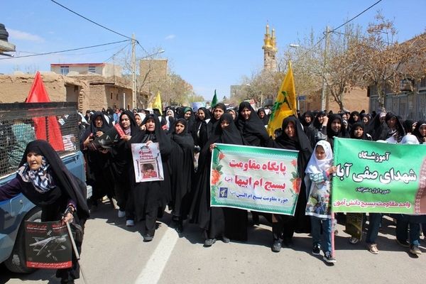 راهپیمایی باشکوه روز قدس در شهرستان بام و صفی آباد