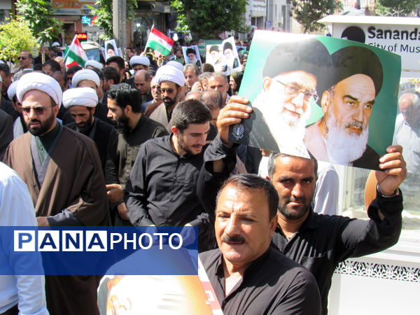 خروش بی‌نظیر سنندج در بدرقه شهید آسمانی رضا بسطامی