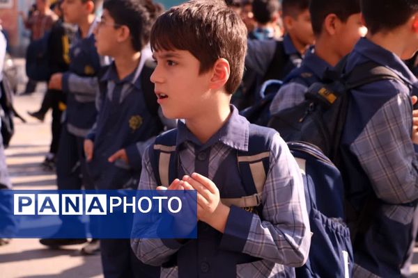 صبحگاه دانش‌آموزی در دبستان قلمچی گرگان