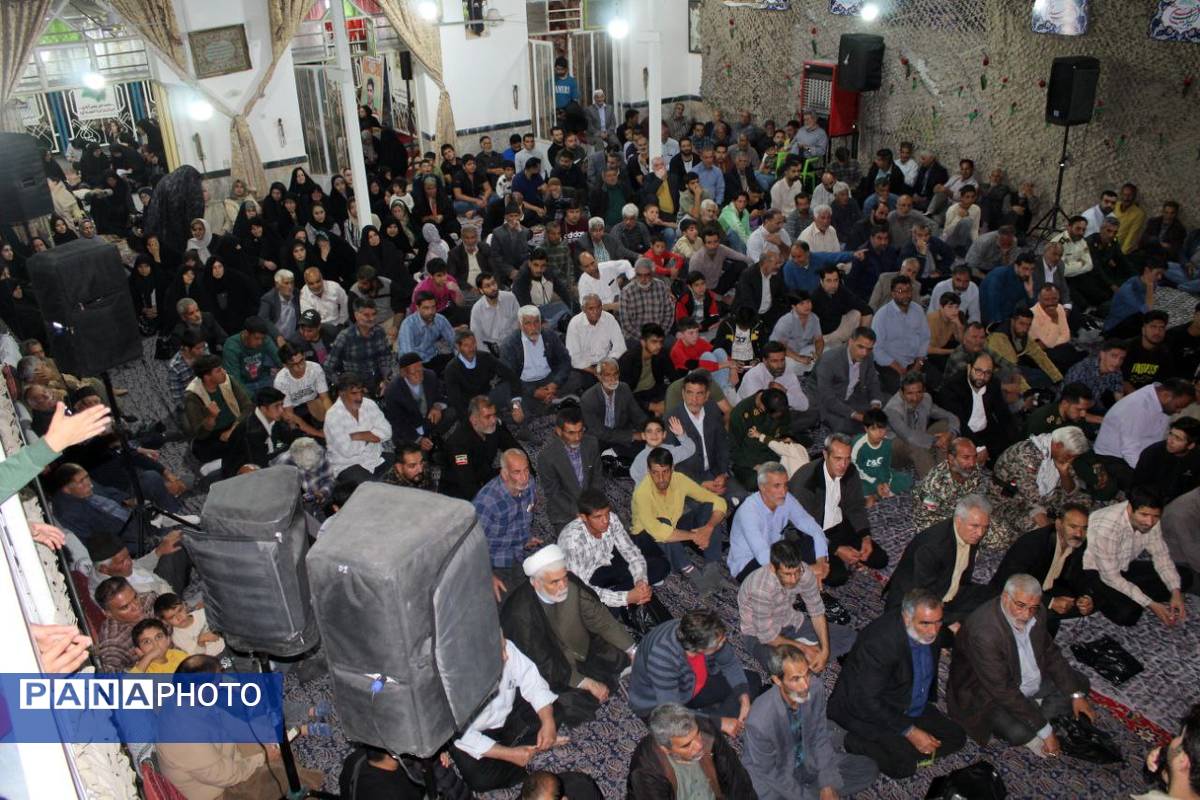 برگزاری یادواره هشت سال دفاع مقدس و جنگ دوازده روزه در روستای جیج آباد(نیشابور)