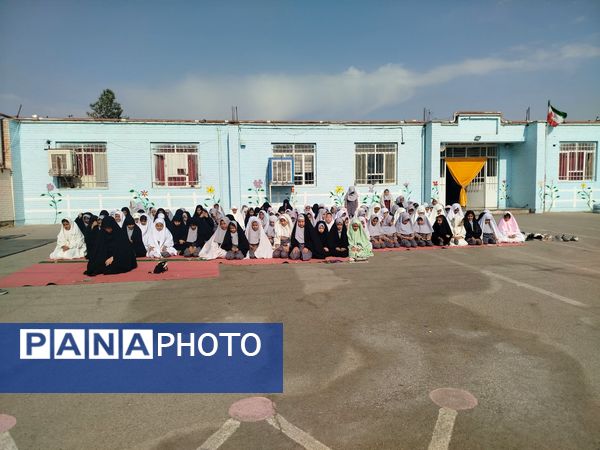 نماز باران در دبستان دخترانه حضرت مریم(س) شهرستان سرخس