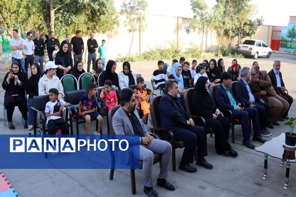 آیین افتتاح کلاس ورزش مدرسه ۲۲ بهمن روستای مندکان شهرستان پاکدشت  