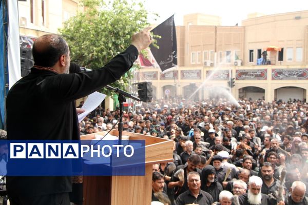 عزاداری عاشورای حسینی در گرمای سوزان بم