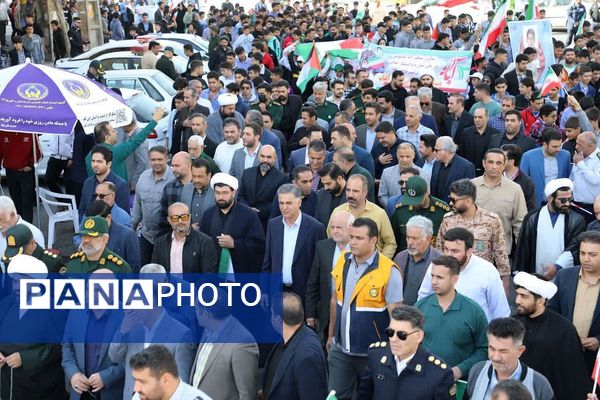 حضور پرشور دانش‌آموزان در راهپیمایی ۱۳آبان منطقه کهریزک 