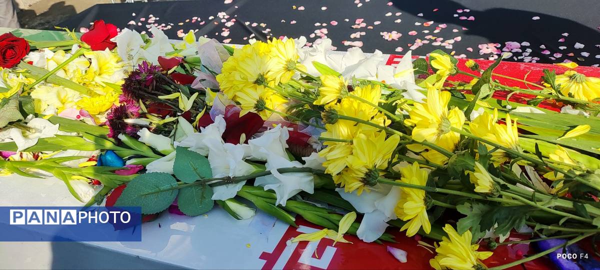 تشییع پیکر مطهر شهید گمنام میهن در مدارس لنگرود 