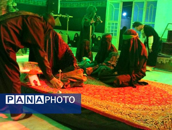 اجرای نمایش و شبیه خوانی دهه فاطمیه در تکیه ابوالفضلی روستای فدافن