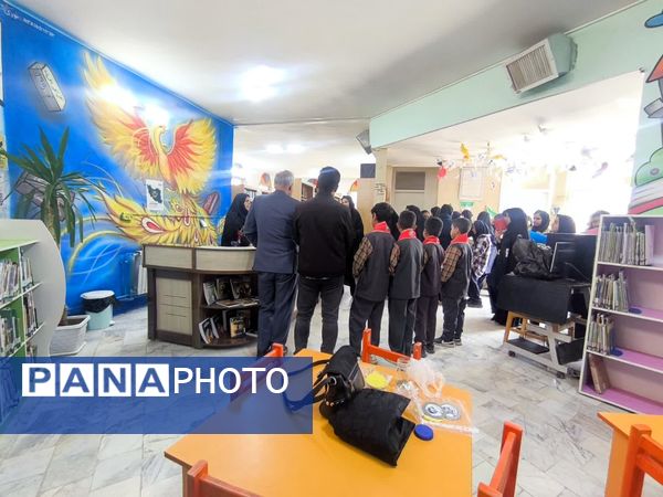 بازدید عوامل اجرایی دبستان شهید پسندیده از کتابخانه فدک فدافن