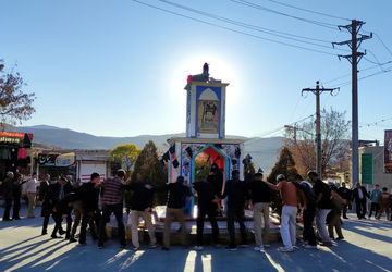 برگزاری اجتماع باشکوه فاطمیون در میدان شهید یزدان‌پناه مارگون 
