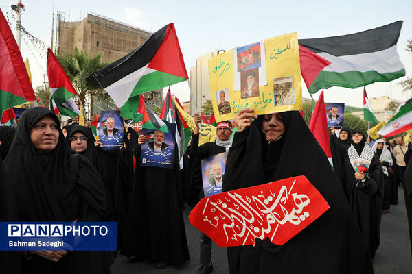 تجمع مردم تهران در محکومیت ترور «اسماعیل هنیه»